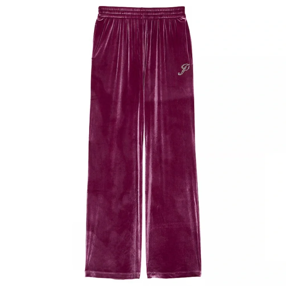 New PINK
VELOUR SHINE LOGO WIDE-LEG PANTS - Picture 2 of 5